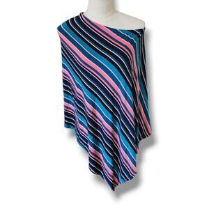 Motherhood Striped Poncho Style Nursing Cover